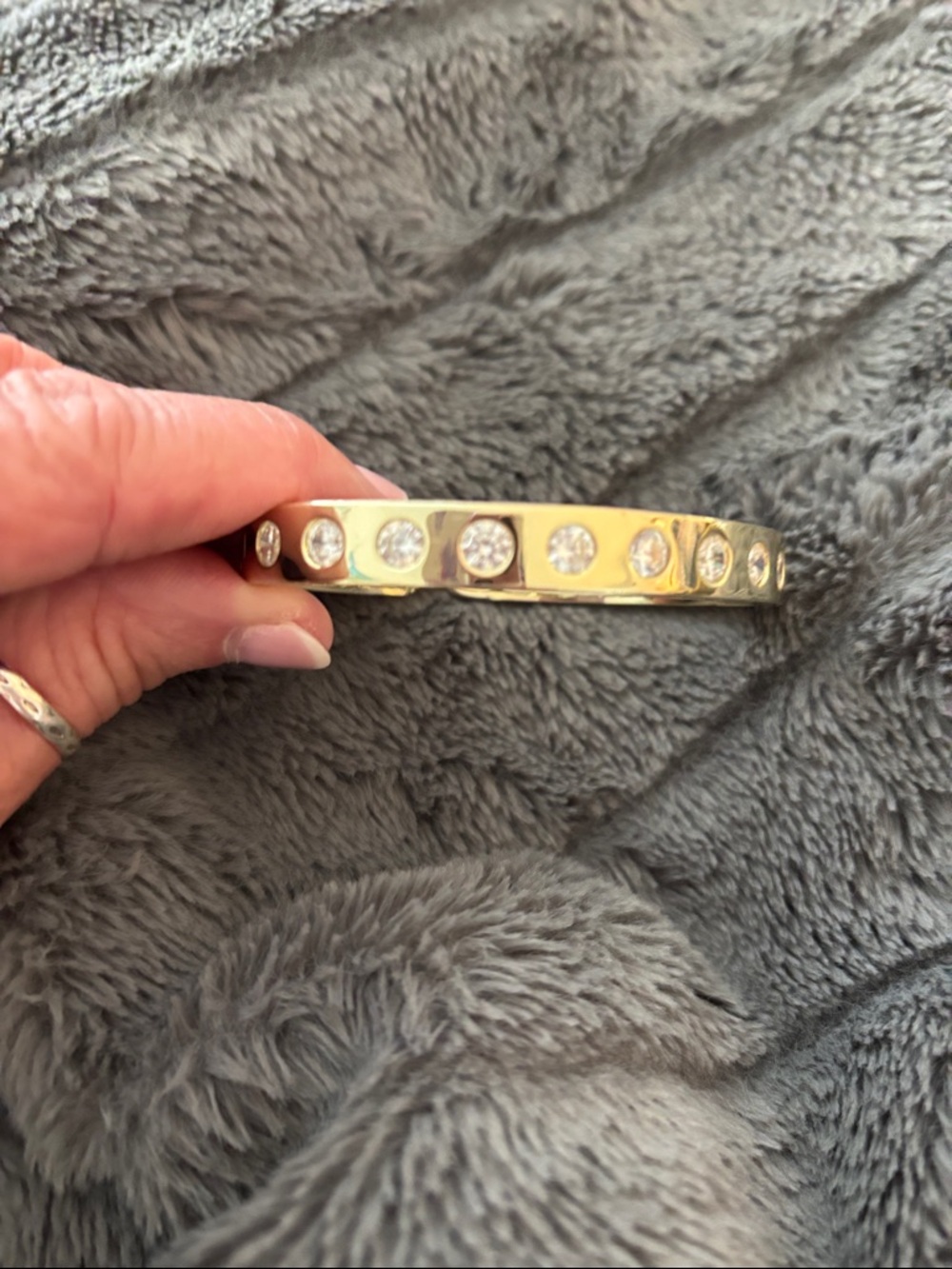 Melinda Maria Gold Bracelet with Clear Crystal Accents - Picture 2 of 3